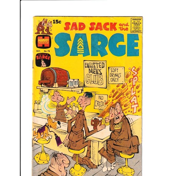 Vintage Harvey Comics Oct #78 Sad Sack & The Sarge Comic Book - Picture 1 of 8